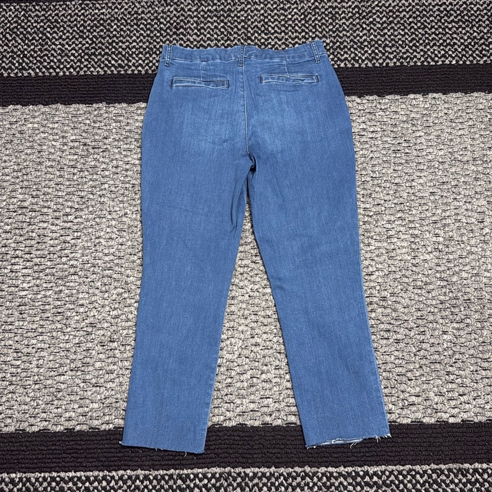 Frank & Eileen Wicklow Women’s Sz 10 Italian Performance Denim Cropped Preppy - Picture 2 of 5